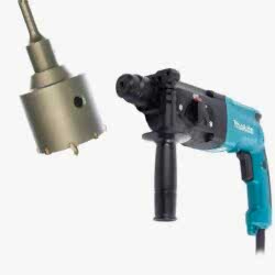 Перфоратор Makita HR 2470 в комплекте с коронкой для подрозетников
