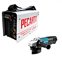 Сварочный аппарат Ресанта САИ250 + УШМ Makita GA 5030