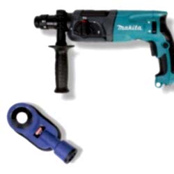 Перфоратор Makita HR2470 в комплекте с насадкой для пылеудаления